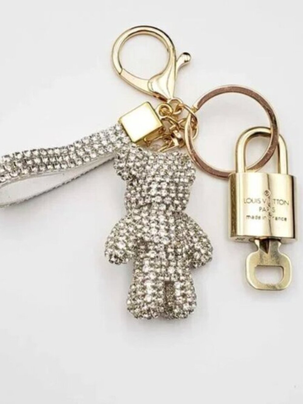 Authentic Louis Vuitton Gold Padlock 🔒 Key Set w/ Unbranded Bag Charm - Picture 5 of 8